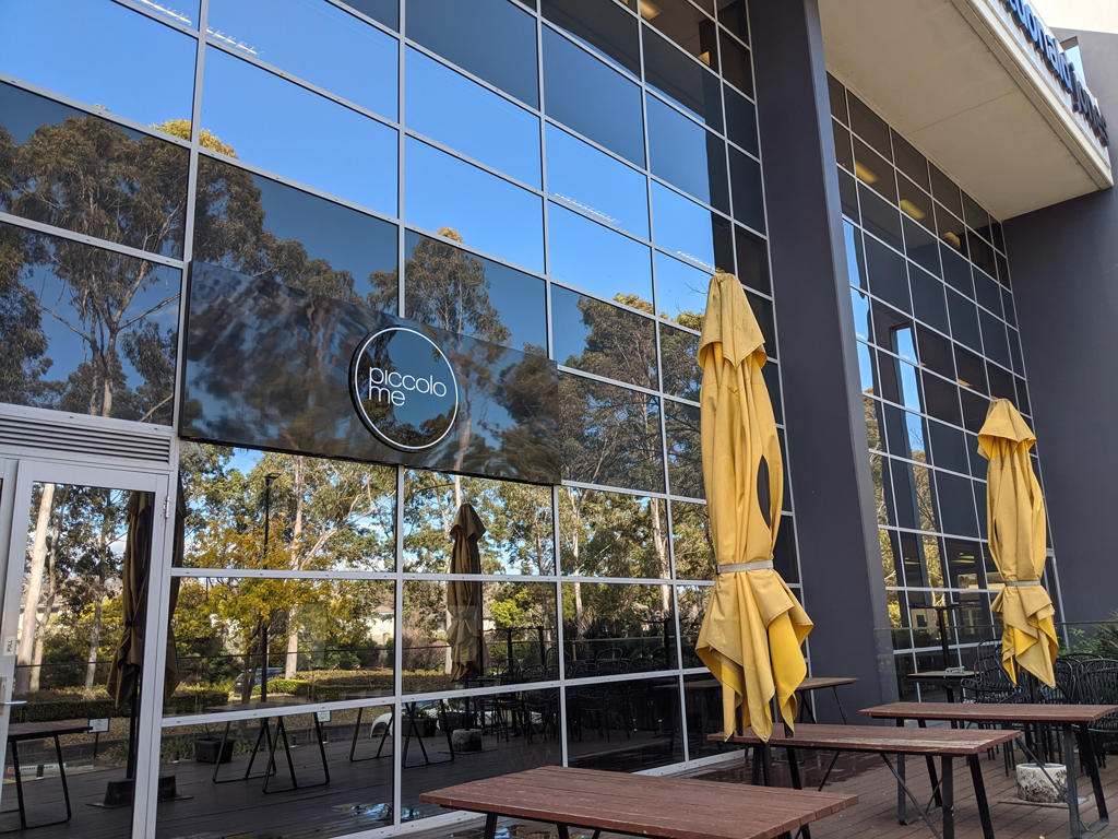 Commercial window cleaning at picolo cafe